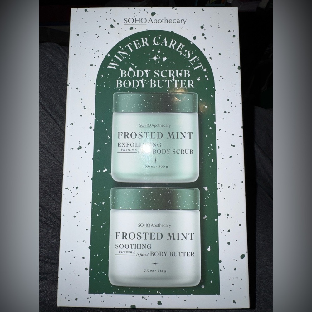 Frosted Mint Exfoliating Body Scrub & Butter Set - Green